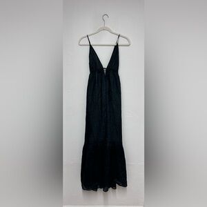 Dark Green Sundress Maxi, Lined